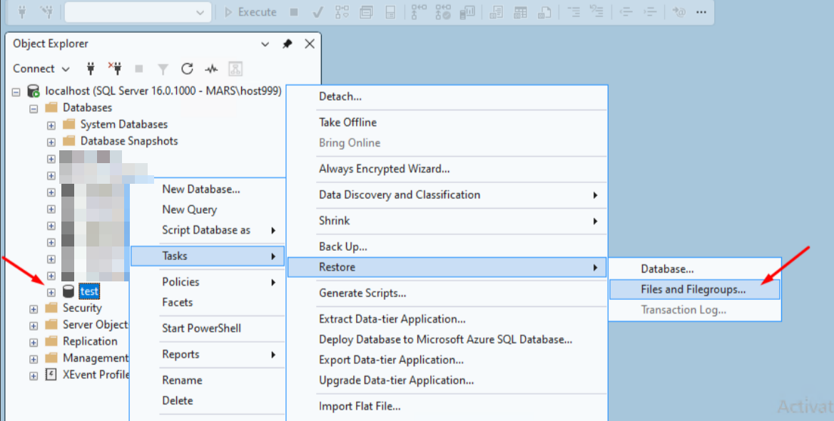 object explorer