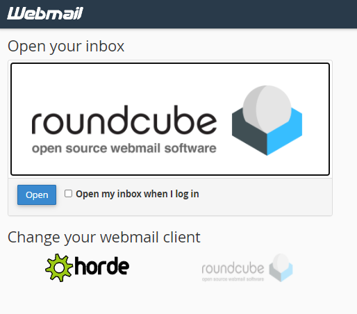 Webmail account
