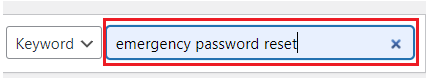 Emergency Password reset Plugin