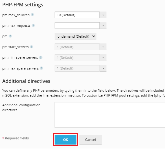 PHP-FPM Settings