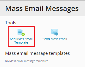 Add Mass Email Template