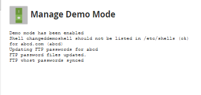 demo mode enabled