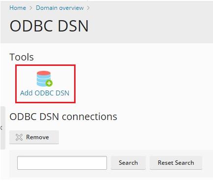 Add ODBC DSN