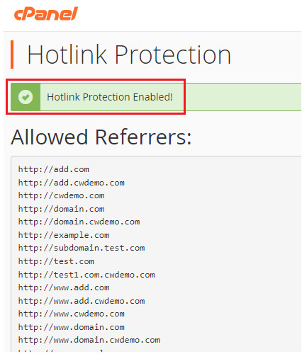 hotlink protection enabled