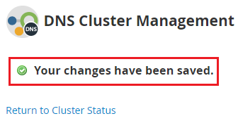 Return to cluster status