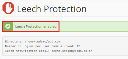 protection enabled