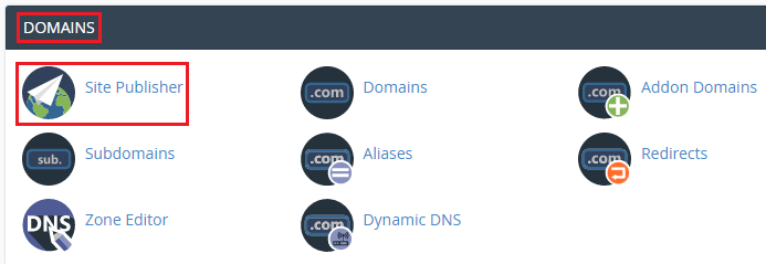 cPanel Site Publisher