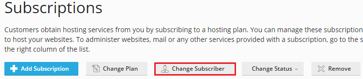 Change Subscriber