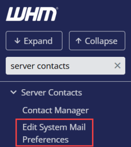 Edit System Mail Preferences