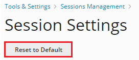 reset to default