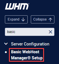 Basic Webhost Manager Setup