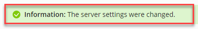 Server Settings Changed 