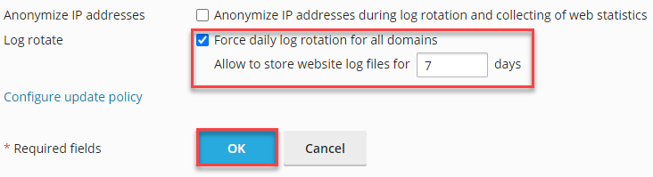 Force daily log rotation for all domains