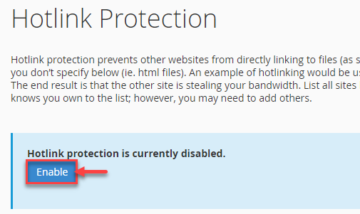 Enable Hotlink Protection