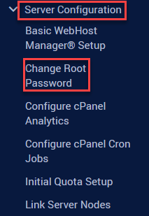 Change Root Password