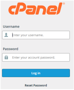 Log in to cPanel