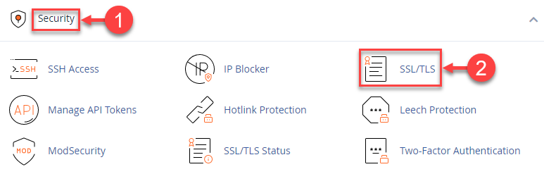 Go to Security > SSL/TLS