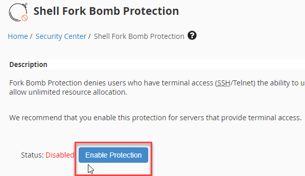 Enable Protection