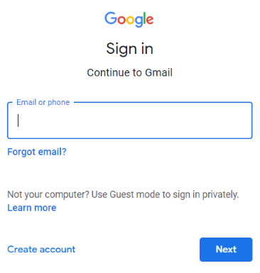 Login to Gmail Account