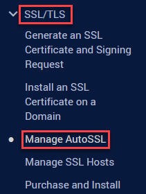 Manage AutoSSL