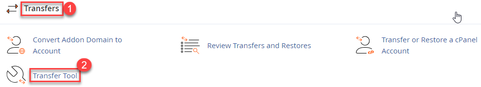 Transfer>transfer tool