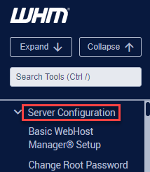 In WHM > Server Configuration
