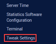 Select Tweak Settings