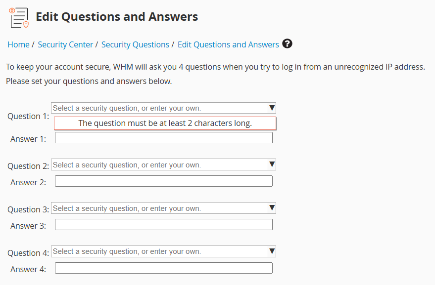 edit questions
