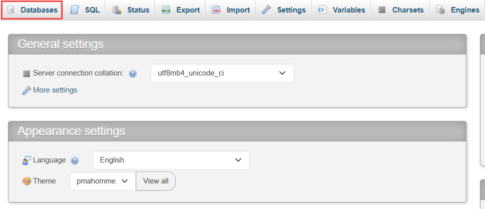 databases