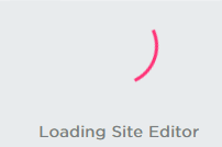 loading the site editor