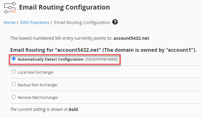 automatically detect configuration