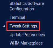 tweak settings