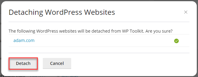 Detaching WordPress Websites