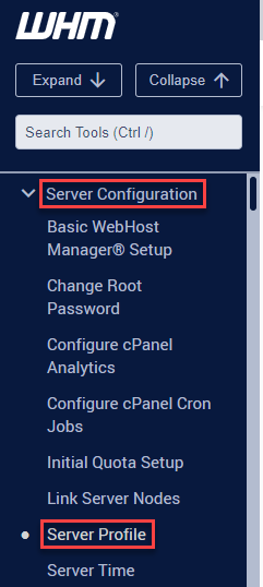 server configuration