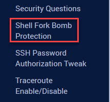 Shell Fork Bomb Protection