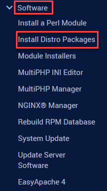 Install Distro Packages