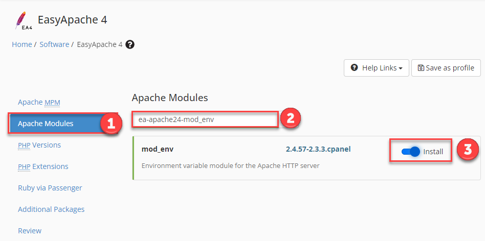 Install Apache Modules