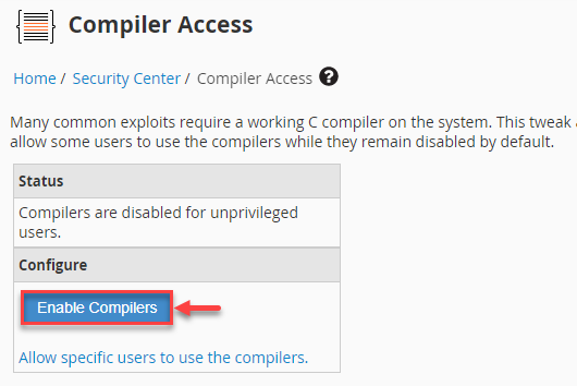enable complier access