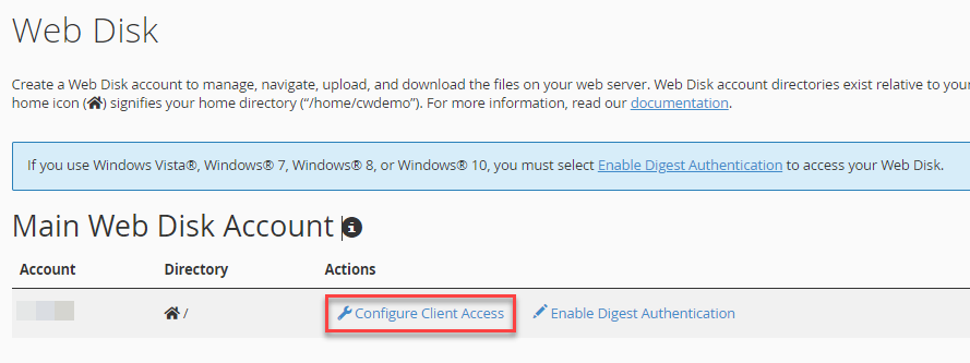 configure client access