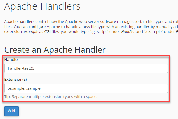 generate Apache Handler