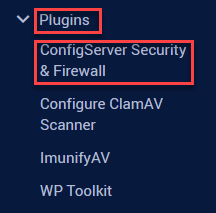 ConfigServer Security & Firewall