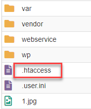 Click on .htaccess