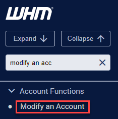 modify an account