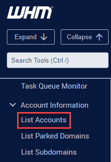 list accounts