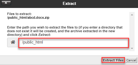 extract files