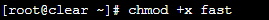 chmod +x fast