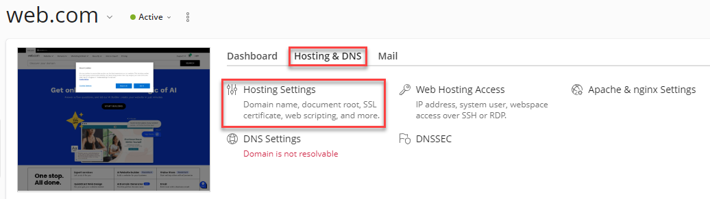 Hosting & DNS
