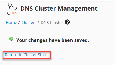 Return to Cluster