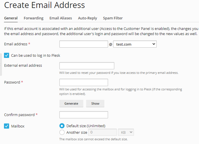 create email address