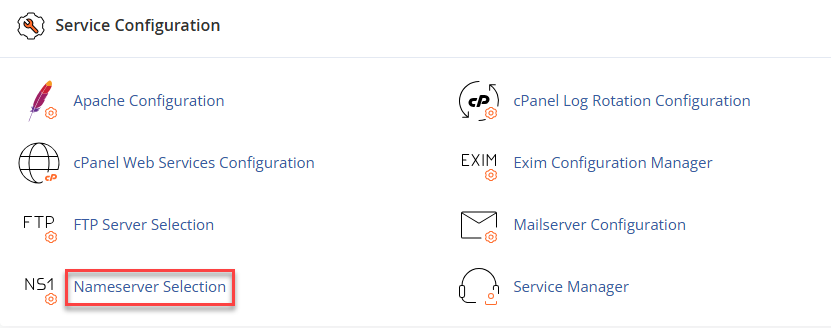 service configuration